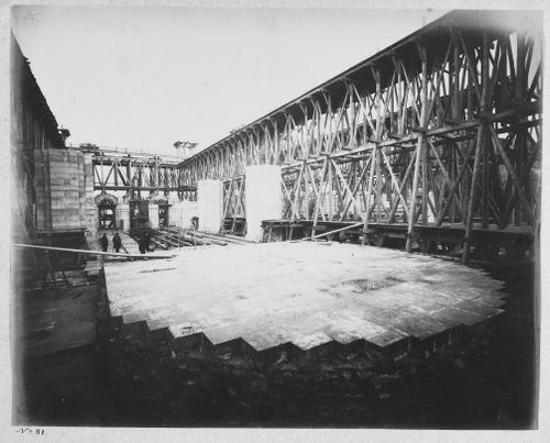 Interior view of the construction of Basilica of Sacré-Coeur de Montmartre, Paris, France