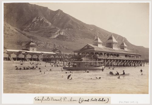 Bathing at Garfield Great Salt Lake.