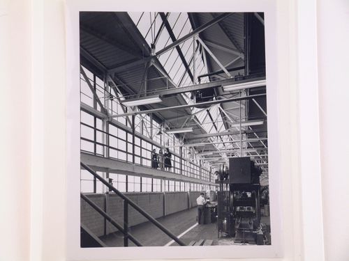 Interior view of the southwest corner of the Manufacturing Building showing a mezzanine, Thompson Aircraft Products, Inc. Airplane Assembly Plant, Euclid, Ohio