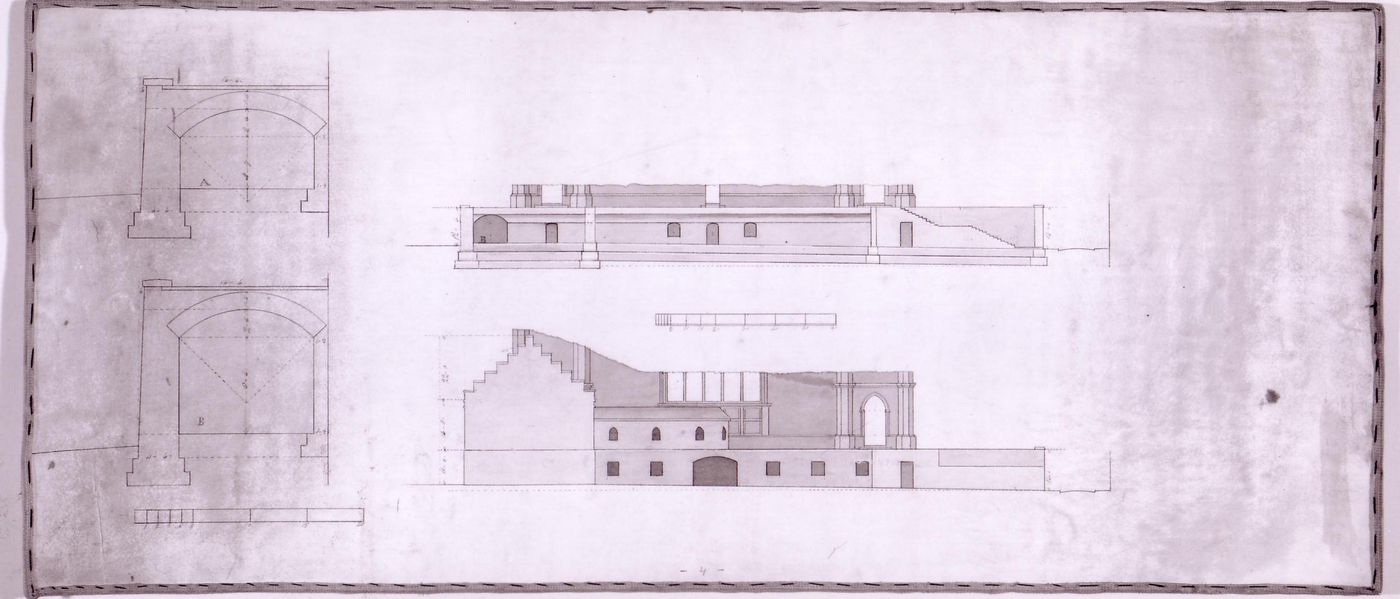 Partial elevations and sections for Notre-Dame de Montréal