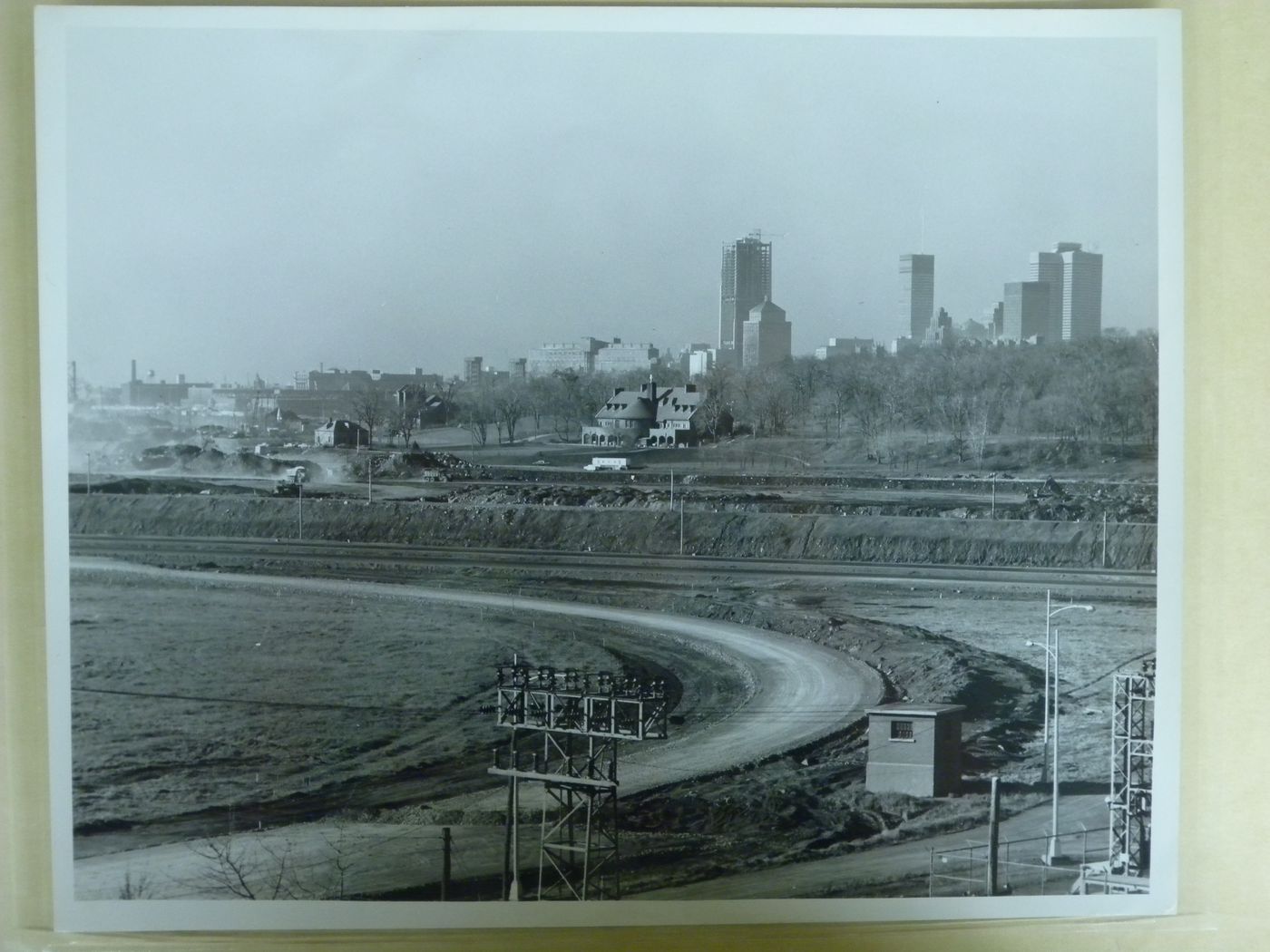 View of the Hélène de Champlain from the construction site, Montréal, Québec