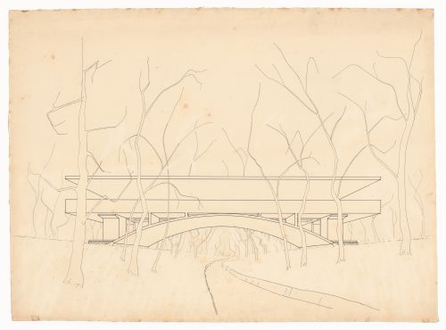 Perspective drawing for Casa sobre el arroyo, Mar del Plata, Argentina