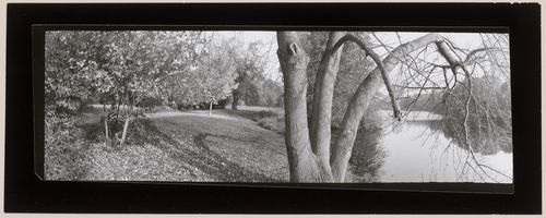 Panorama Brookline side, Muddy River Improvement, Muddy River, Boston, Massachusetts