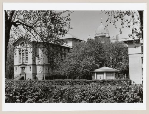 View of the rear façade of Maison-mère de la Congrégation de Notre-Dame (now Dawson College), 3040 Sherbrooke Street, Montréal, Québec