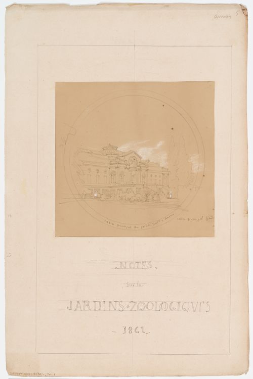 Zoological garden, Antwerp: Perspective of the principal building