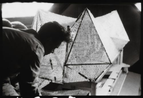 Views of a model for the Aviary at the London Zoo