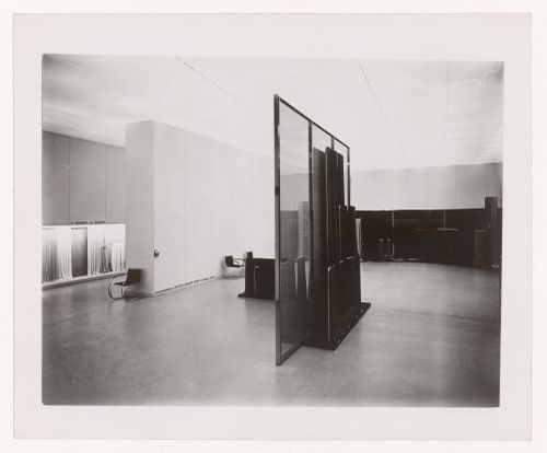 Interior view of the German Textile Exhibit at the Barcelona International Exposition of 1929-1930, Spain