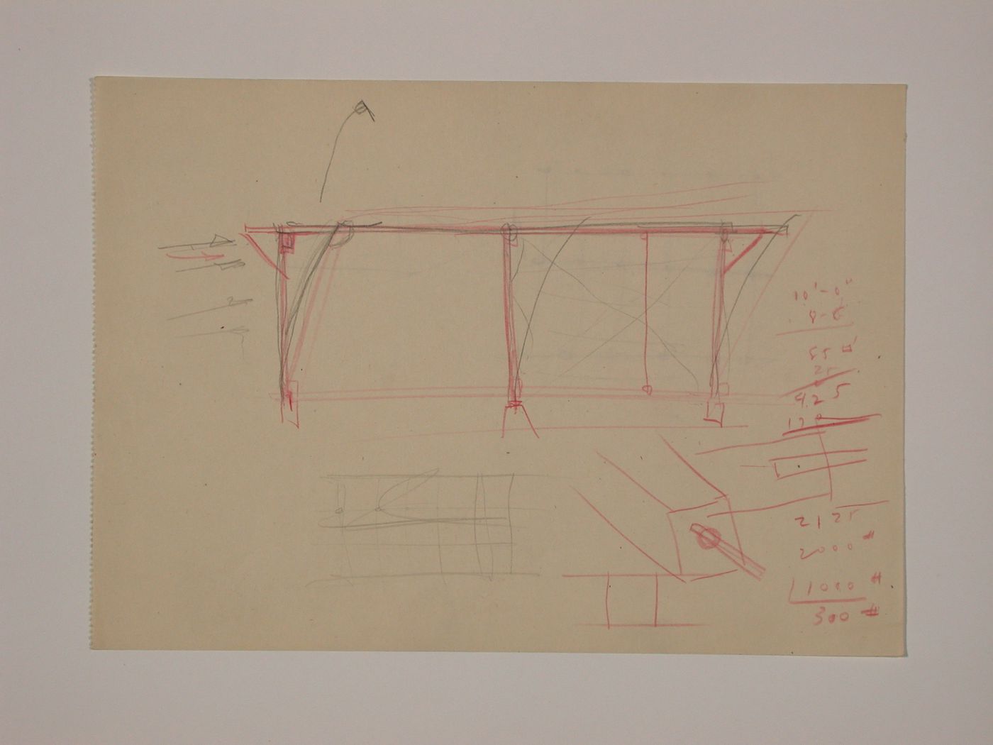 Various documents and drawings including furniture design and office renovation: File G 687
