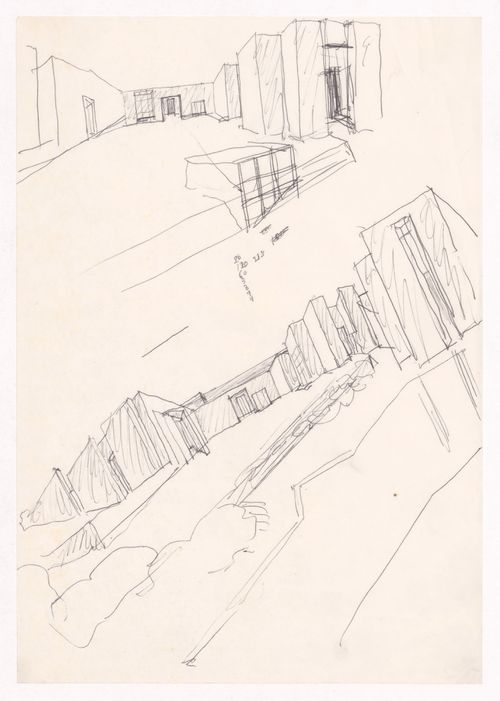 Sketch perspectives for Casa de Férias em Azeitão, Setúbal, Portugal