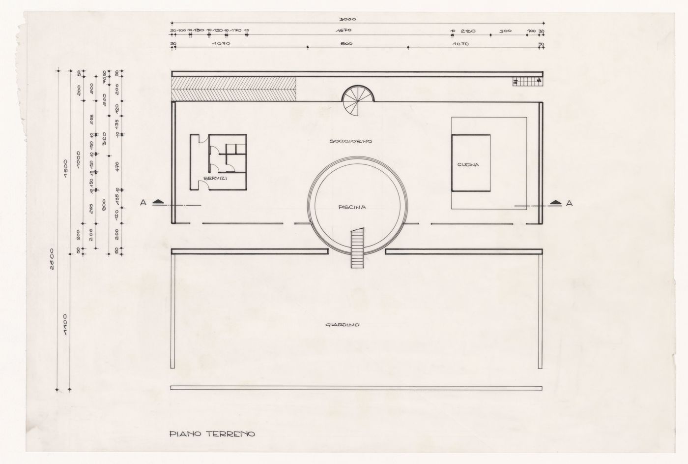 Plan for La casa più bella di architettura del mondo [The most beautiful house in the world]