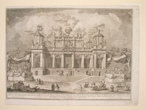 Etching of Posi's design for the "seconda macchina" of 1770