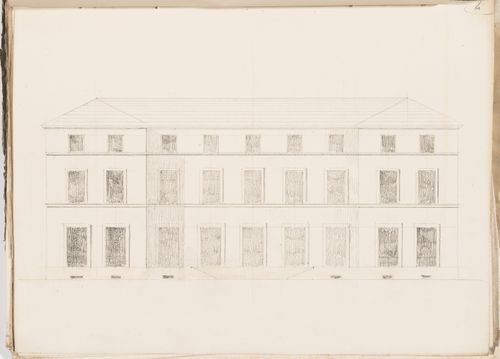 Project no. 4 for a country house for comte Treilhard: Elevation