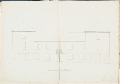 Principal elevation for the house, Domaine de la Vallée