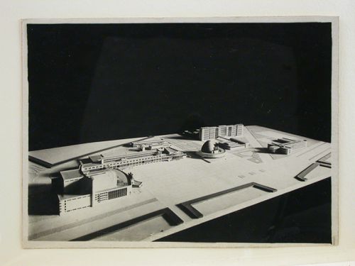 Photograph of a model for a house-commune, Krasnaia Presnia Street, Moscow