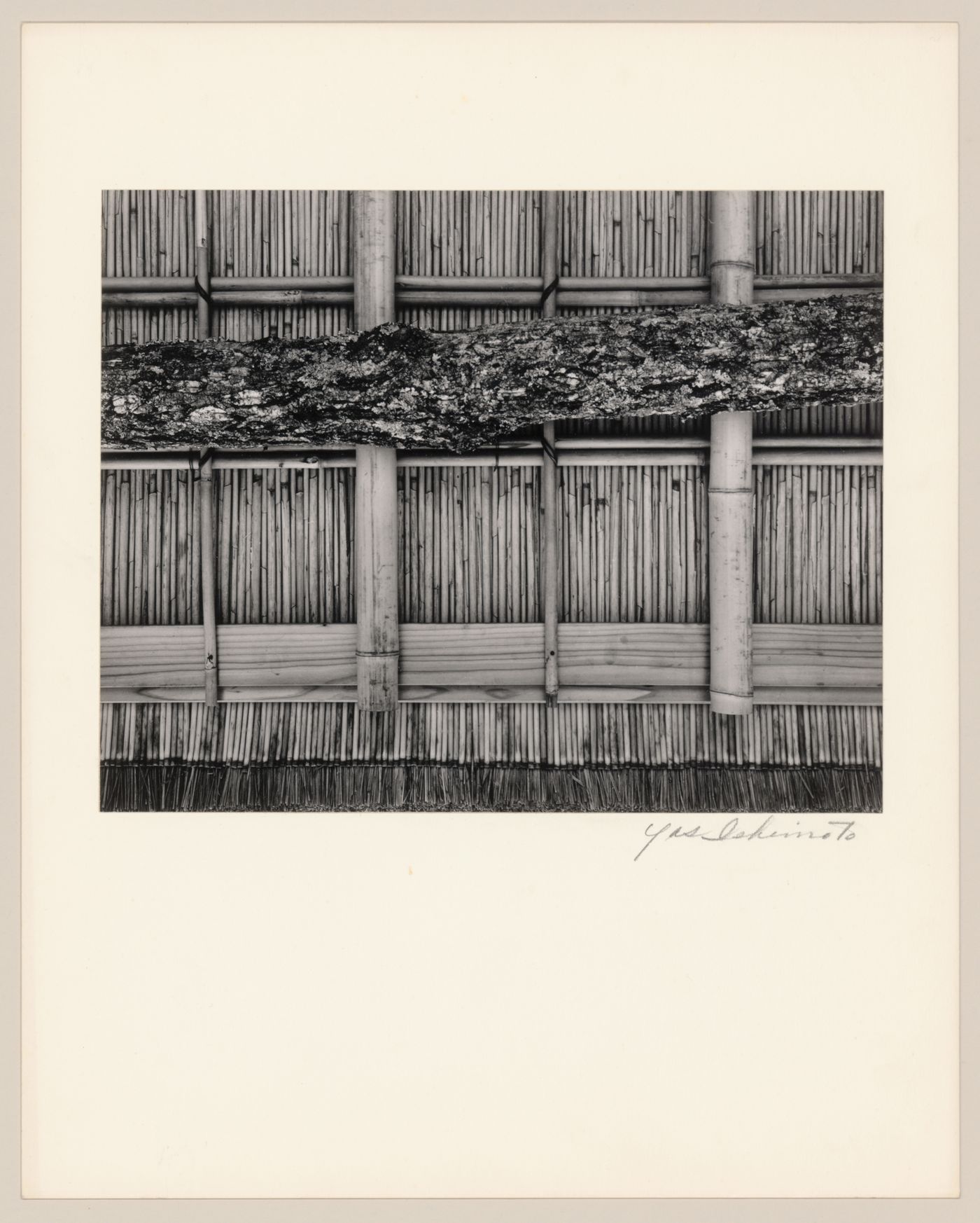Detail of the underside of the roof of the Imperial Gate, Katsura Rikyu (also known as Katsura Imperial Villa), Kyoto, Japan