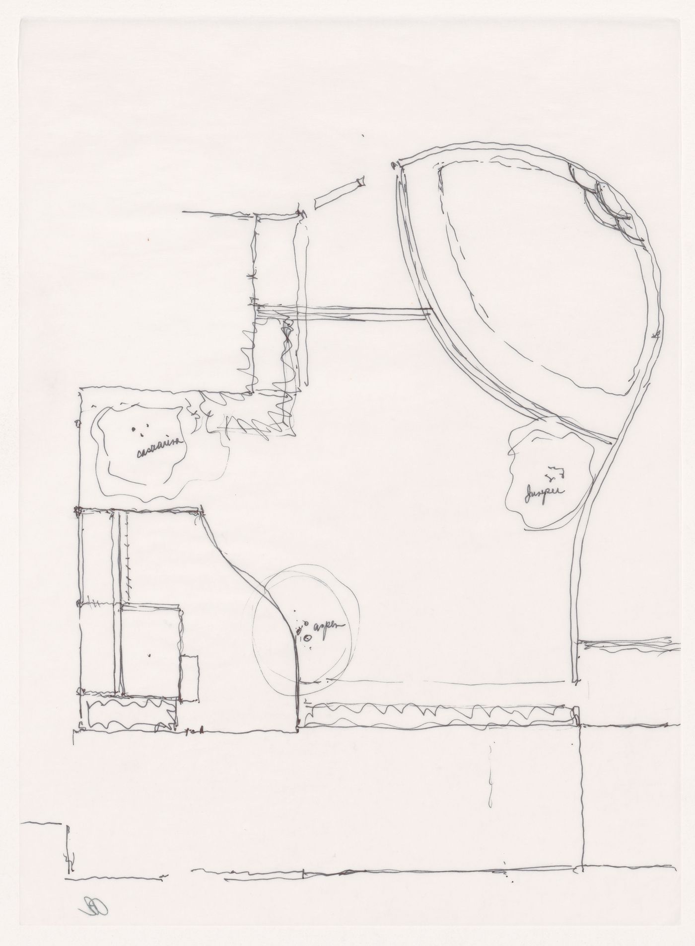 Sketch plan for Shirley MacLaine House, De Baca County, New Mexico