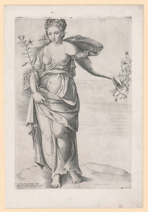 Perspective of Proserpina or Flora, probably a statue
