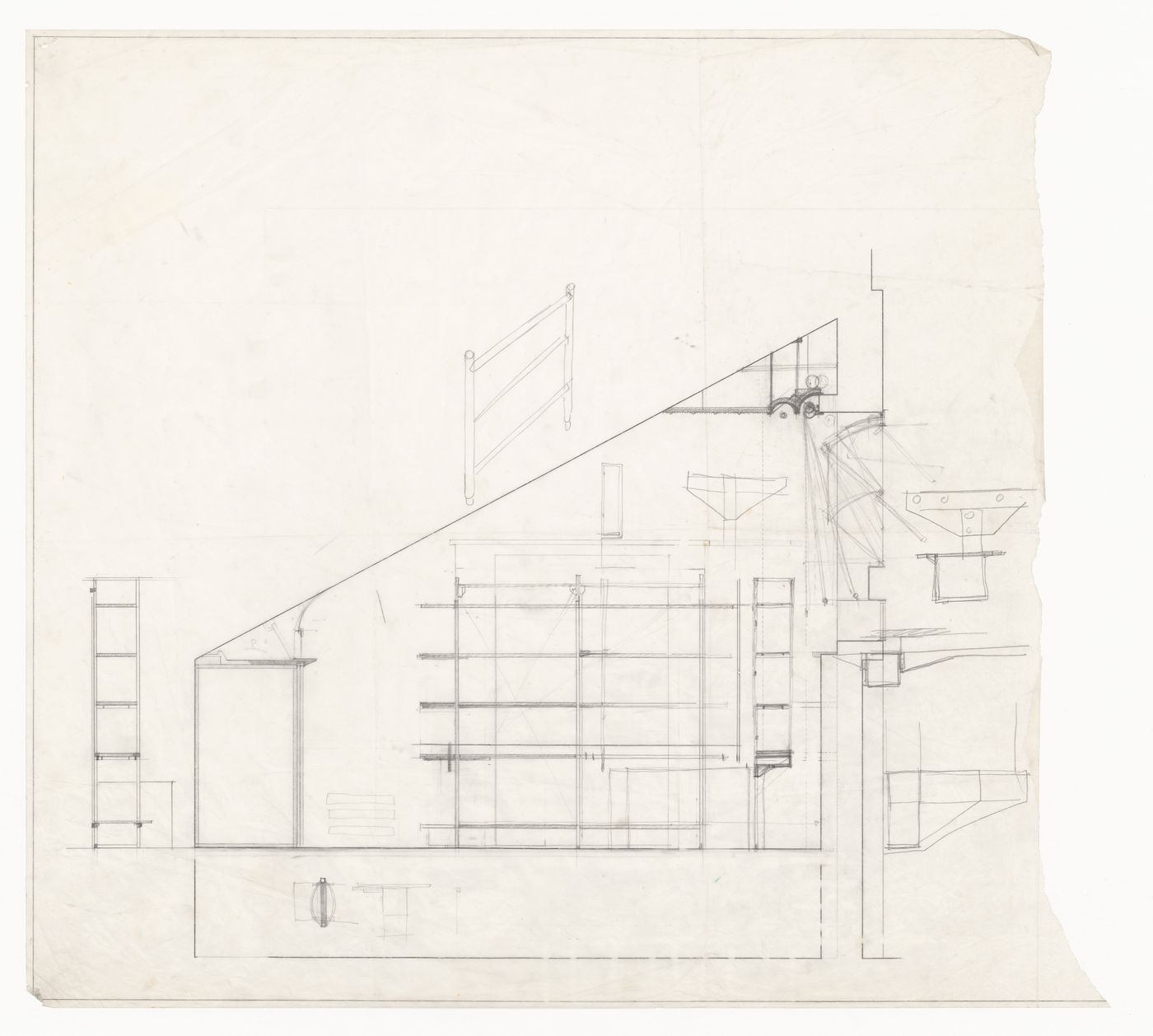 Sections and details for Casa Frea, Milan, Italy