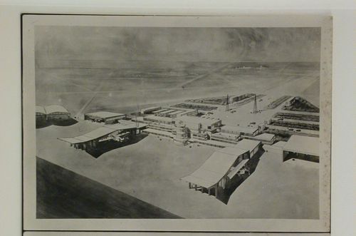 View of a drawing showing a project for an airport