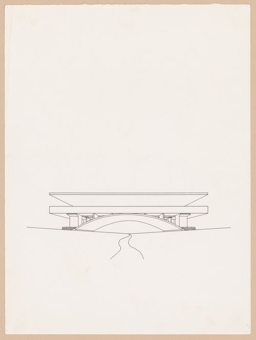 Perspective drawing for Casa sobre el arroyo, Mar del Plata, Argentina