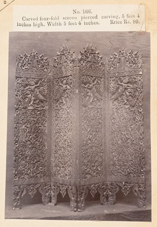 View of a screen, F. Beato Limited, C Road, Mandalay, Burma (now Myanmar)