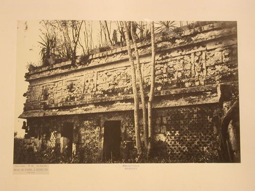 Partial view of Las Monjas [the Nunnery] (also known as the Nun's Palace) showing the north façade, Chichén Itzá Site, Yucatán, Mexico