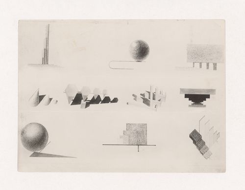 Photograph of a drawing, possibly by one of Klutsis' students