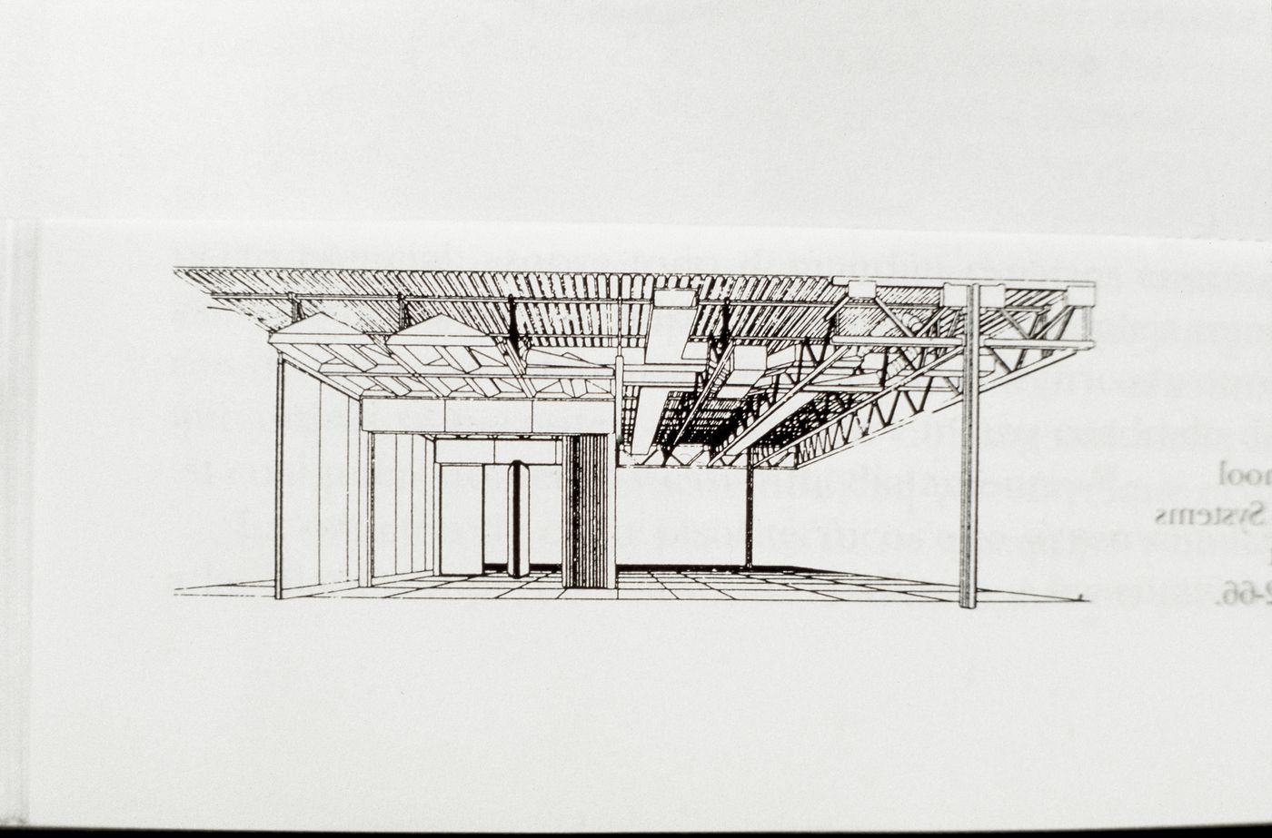 Slide of a drawing for American School Construction Systems Development, SCSD, by Ezra Ehrenkrantz