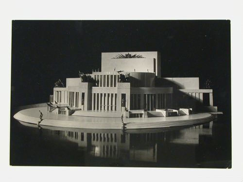 Photograph of a model for a Red Army Theater, Moscow