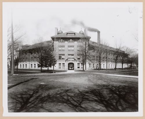 View of the entrance to the courtyard of the Engineering Building (later the West Engineering Building, now the West Hall), 550 East University Avenue, University of Michigan, Ann Arbor, Michigan