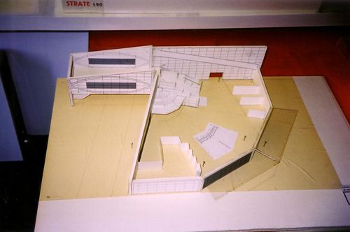 Scaled model showing interior of main concourse