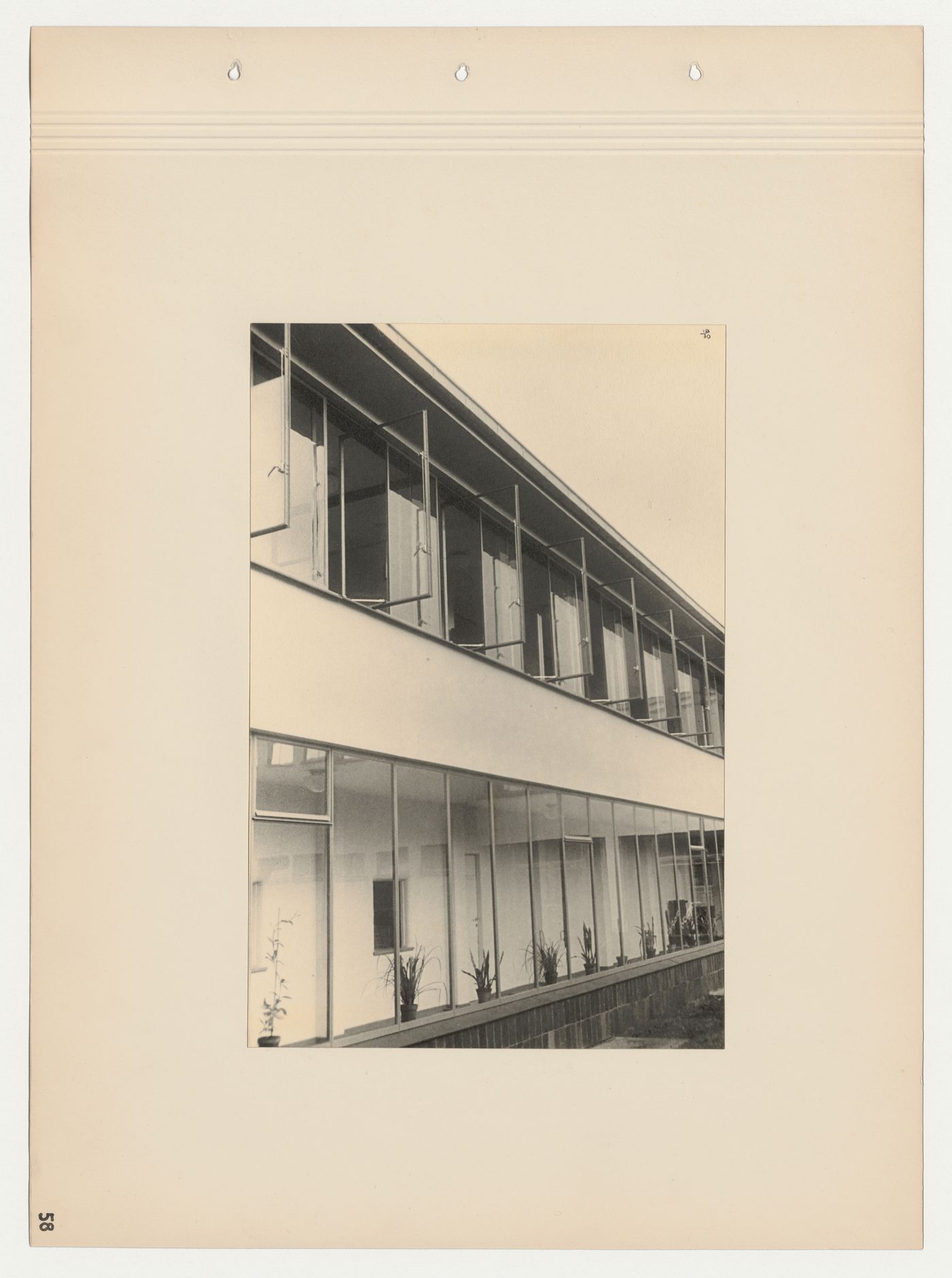 Partial view of the west courtyard windows, Budge Foundation Old People's Home, Frankfurt am Main, Germany