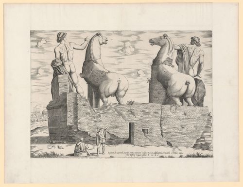 Rear perspective of the Quirinal Dioscuri, Rome