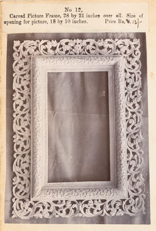 View of a frame, F. Beato Limited, C Road, Mandalay, Burma (now Myanmar)