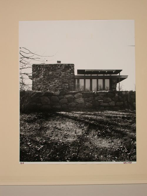 Partial view of the Alfred Caldwell House, Bristol, Wisconsin