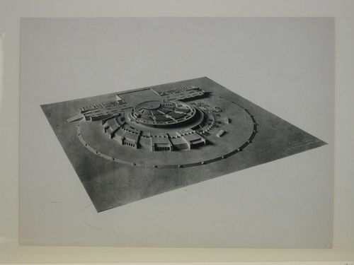 Photograph of a model for the interior of a Red Army Theater, Moscow