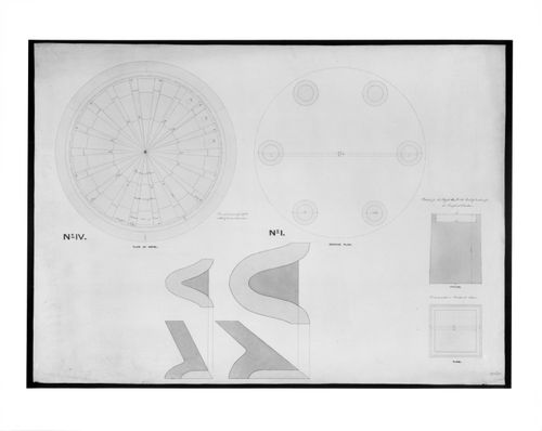 Ionic Temple, ClandonPark - Plan of Dome/Ground plan