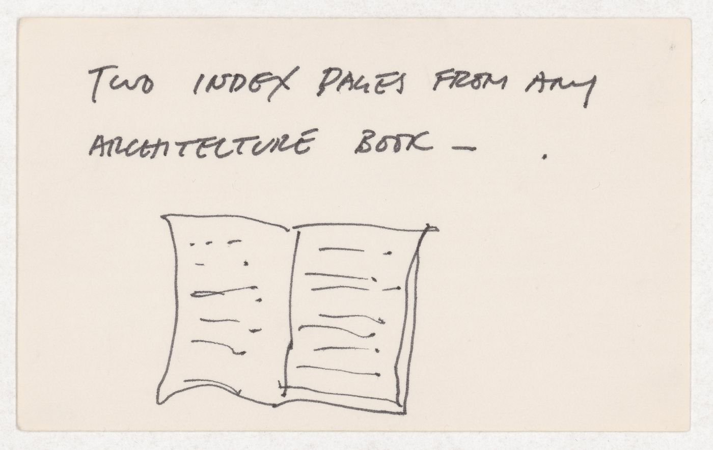 Two index pages from any architecture book - .