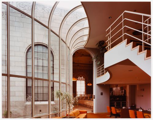 Interior, looking from Addition to original banking hall, East Cambridge Savings Bank and Addition, East Cambridge, Massachusetts