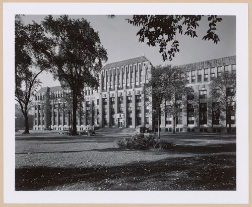 View of the principal façade of the Kresge Administration Building, Detroit, Michigan
