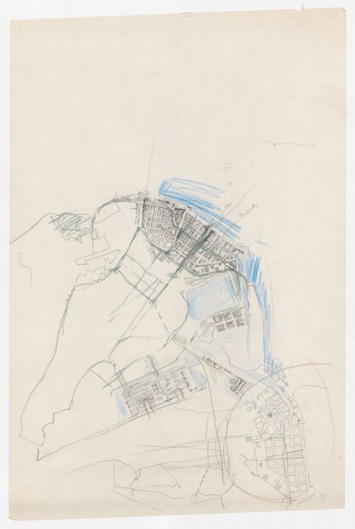 Sketch plan for Plano de Expansão da Cidade de Macau (Areia P. e Porto E.) [Macau City expansion plan], Macau, China