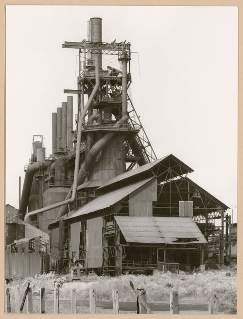 View of a blast furnace of the U.S. Steel mill, Youngstown, Ohio