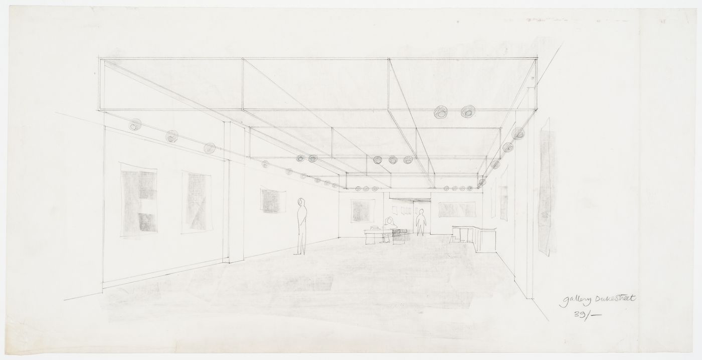 Interior perspective for Robert Fraser Gallery, Duke Street, London, England