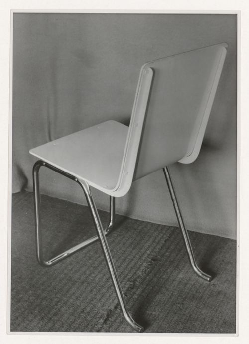 View of an office chair designed by J.J.P. Oud for Metz & Co., Amsterdam, Netherlands
