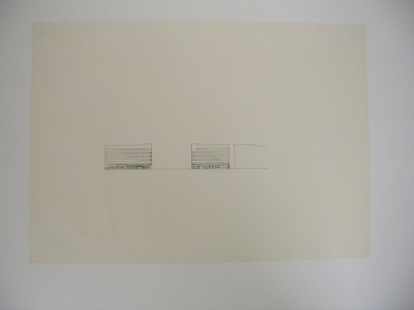 Elevations of Bonjour Tristesse for the International building exhibition (IBA) competition, Block 121, Berlin