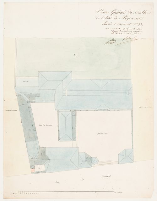 Hôtel Soyécourt, Paris: Plan of the "comble"