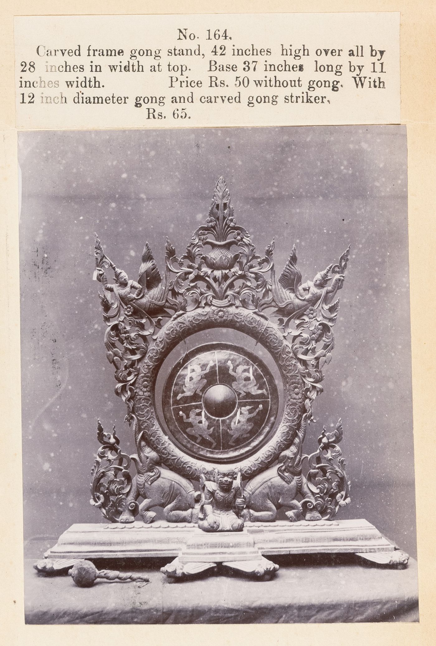 View of a frame, F. Beato Limited, C Road, Mandalay, Burma (now Myanmar)