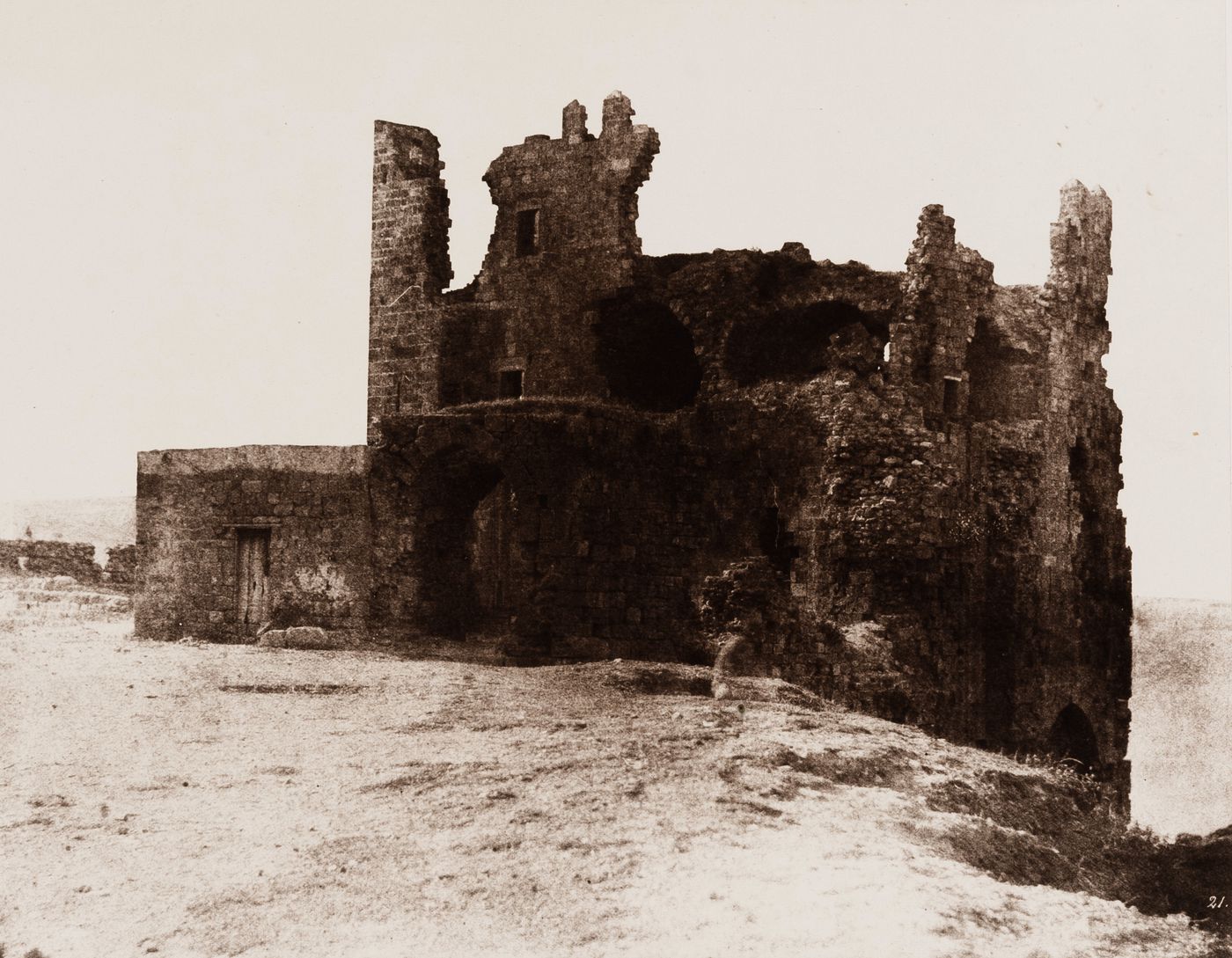 View of the ruins of a Moors' Tower, Tripoli, Ottoman Empire (now in Lebanon)