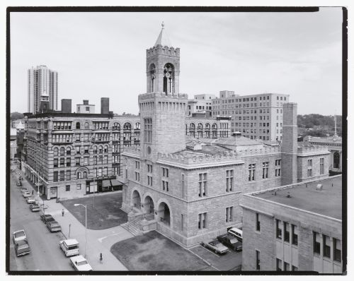 West view of Hampden County Courthouse, Springfield, Massachusetts.