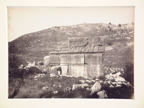 Qasr al-Abd, lion reliefs and portion of outer wall, Araq al Amir, Jordan